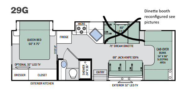 Chateau 29G Class C RV floor plan
